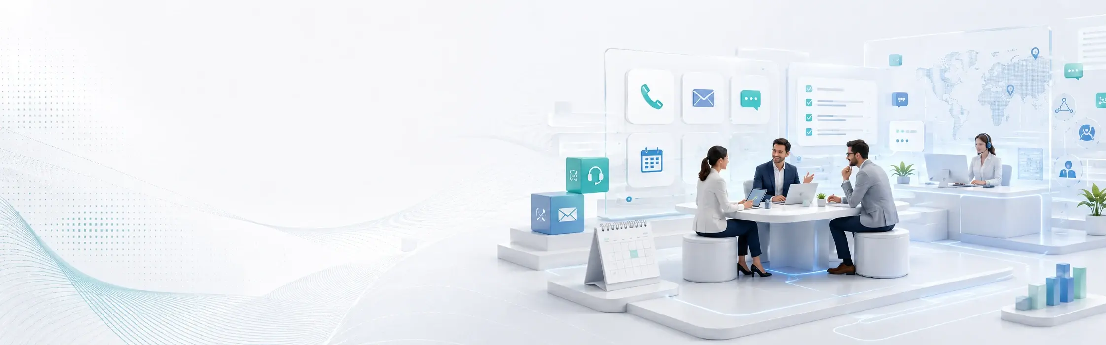Wide Aveniq contact banner for discussing business problems and solution planning